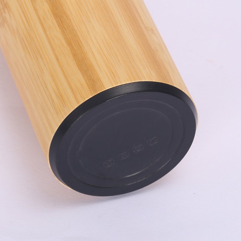 550ml Bamboo Water Bottle Vacuum Insulated Infuser Flask Vacuum