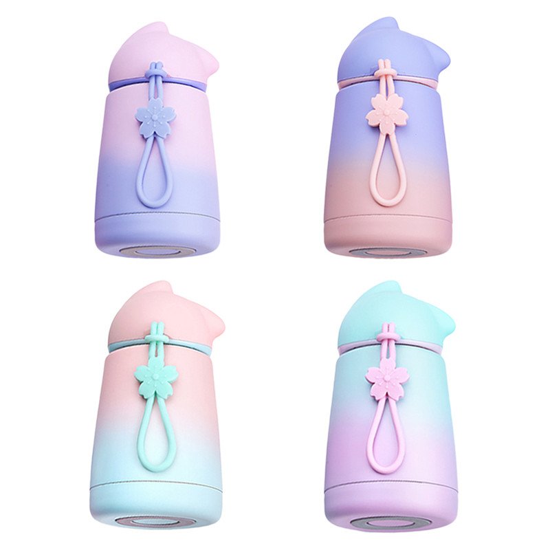 Cute Cat Thermos Cup Kids Thermo Mug Drinkware Child 300ML Water Bottle Stainless Steel Vacuum Flask Portable Leak-proof Tumbler