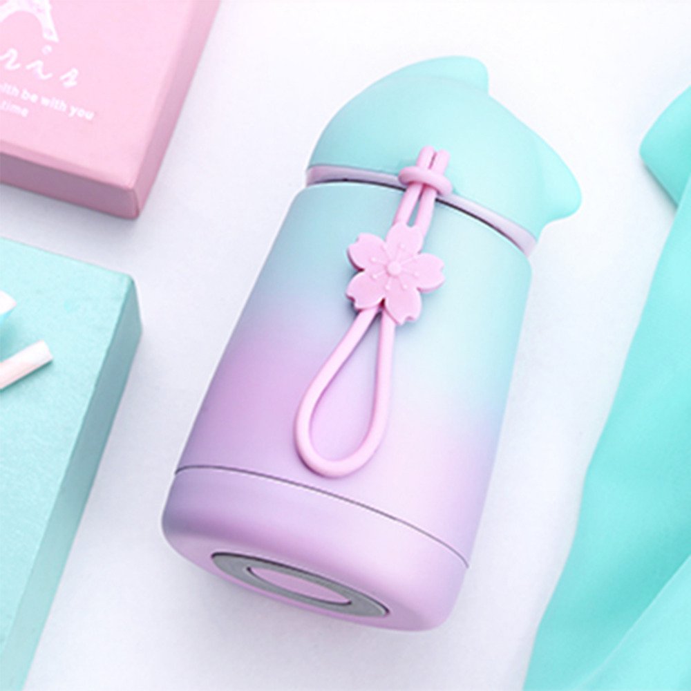 Cute Cat Thermos Cup Kids Thermo Mug Drinkware Child 300ML Water Bottle Stainless Steel Vacuum Flask Portable Leak-proof Tumbler