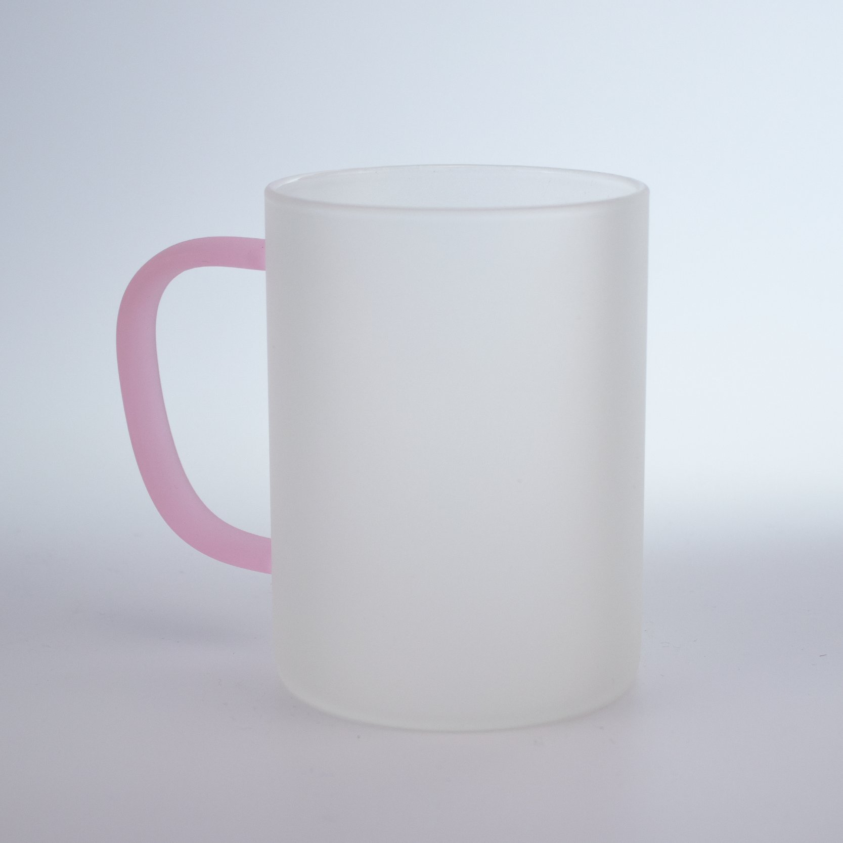 Frost Surface Cup Frosted 15oz Glass Blank Colorful Glass Coffee Mug with Handle for Sublimation