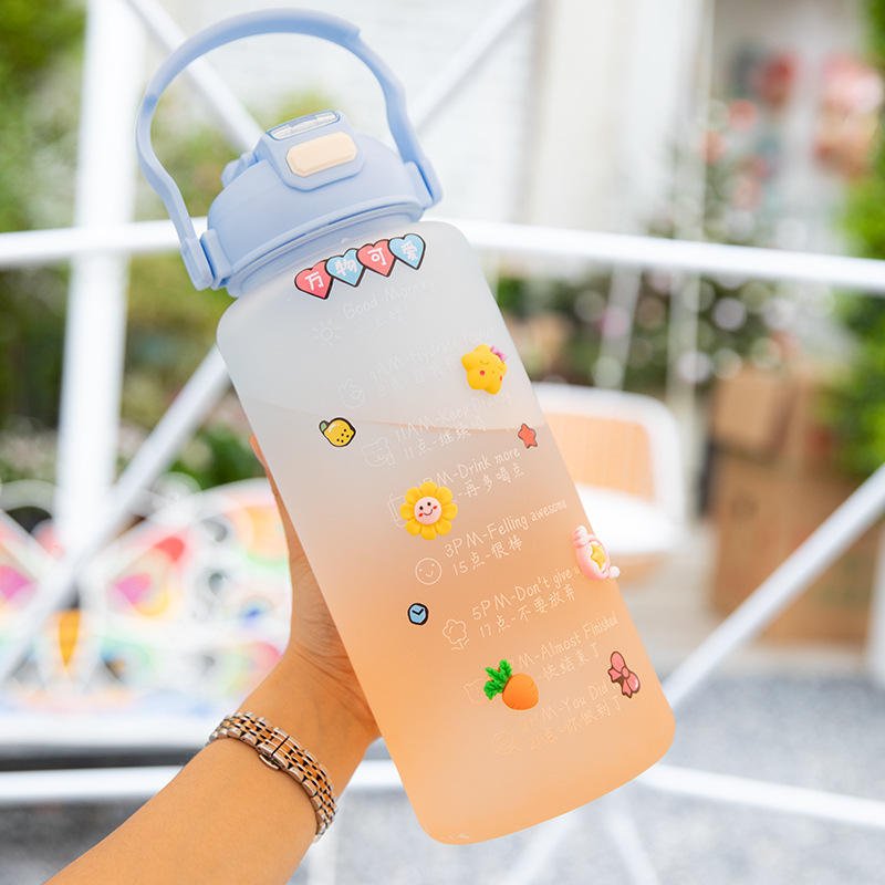 2l Wholesale Creative Straw Plastic 2 Liter Pc Plastic Sports Water Bottle