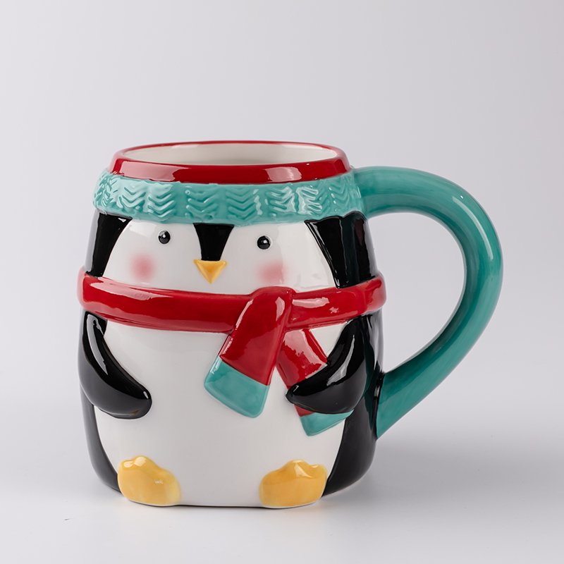 Custom 3d Ceramic Christmas Mug Santa Gnome Reindeer Polar Bear Penguin Snowman Elf Fox Gingerbread Man Owl Tree Coffee Cups Mug