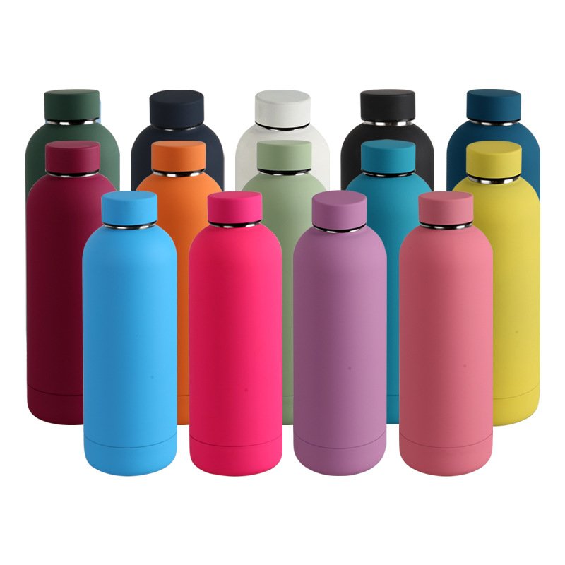 750ml new large capacity 304 stainless steel small mouth bottle insulated cup outdoor sports car portable frosted water cup