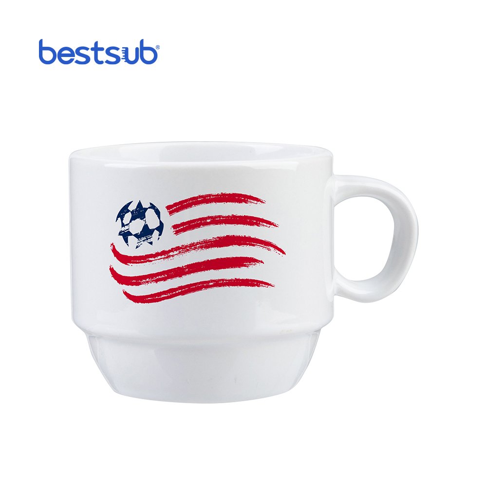 BestSub Wholesale Blank Heat Transfer 6oz Stackable Custom Coffee Cup Sublimation Mugs For Sale