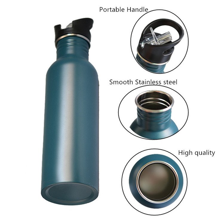 ECO Friendly BPA Free Stainless Steel Metal Water Bottles Single Wall Travel Sports GYM Drink Water Cup botellas de agua