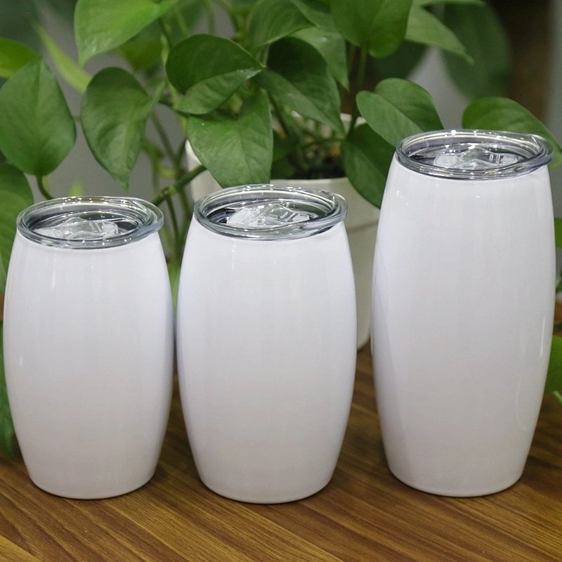 Hot selling 20oz stainless steel double wall football mug vaccum insulated sublimation snowman wine egg shaped wine tumbler