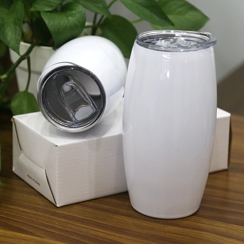 Hot selling 20oz stainless steel double wall football mug vaccum insulated sublimation snowman wine egg shaped wine tumbler