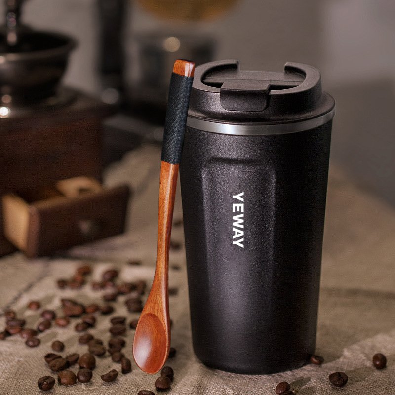 Custom Logo MOQ 50pcs Car Vacuum Travel Insulated Double Wall Tumbler To Go Reusable 304 Stainless Steel Coffee Mug Cup with Lid