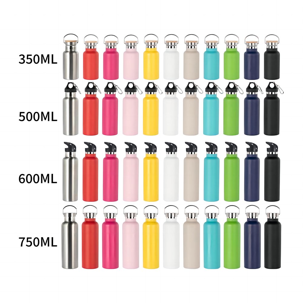GV015 600ml Wholesale Custom Logo Stainless Steel Vacuum Insulated Water Bottle Tumbler with Straw Set
