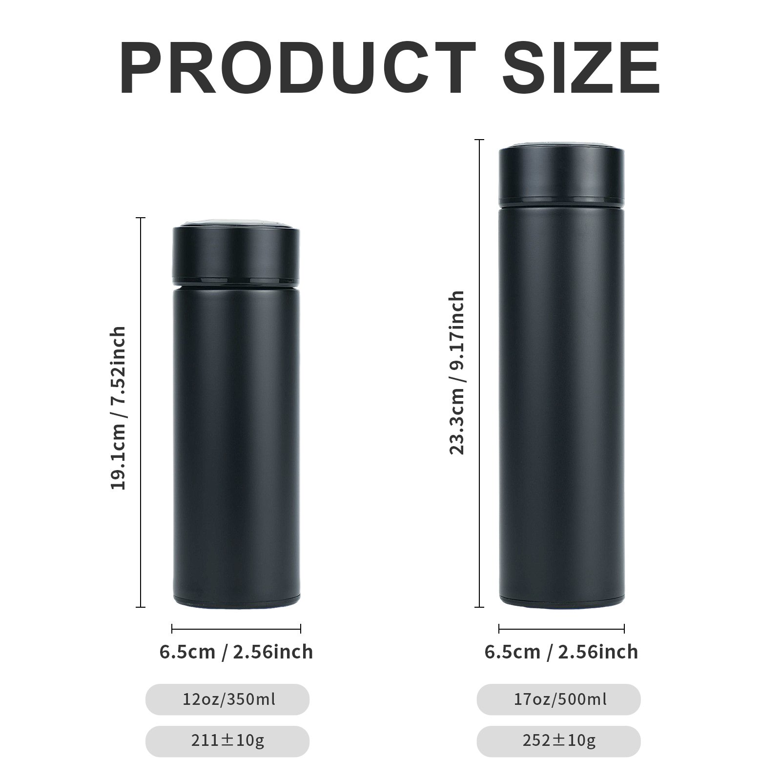 2023 Eco-friendly Products Double Wall Thermos 350ML/500ML Stainless Steel Vacuum Bottle Insulated Vacuum Flask Thermal With Lid