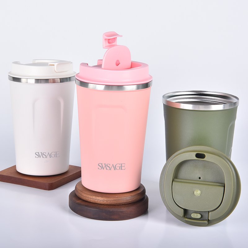 380ml Insulated Stainless Steel Coffee Cup Double Walled Hot And Cold Travel Drink Water Bottles Set With Custom Logo