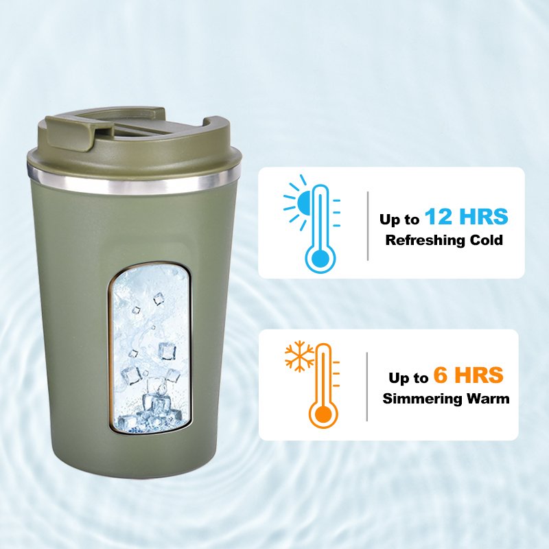 380ml Insulated Stainless Steel Coffee Cup Double Walled Hot And Cold Travel Drink Water Bottles Set With Custom Logo