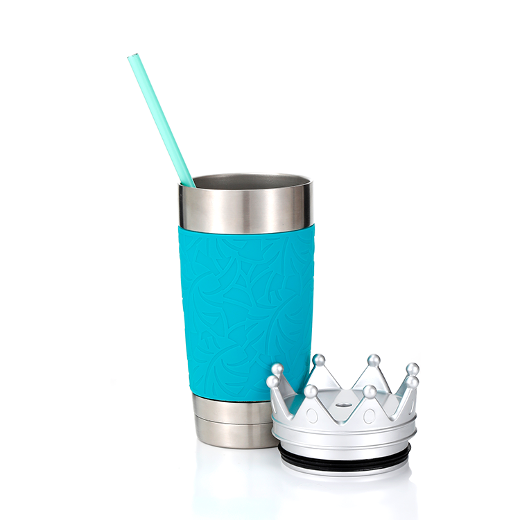 Hot Sale 20oz Tumbler Crown Lid Stainless Steel Water Bottle Double Walled Tumble with Straw Custom Logo