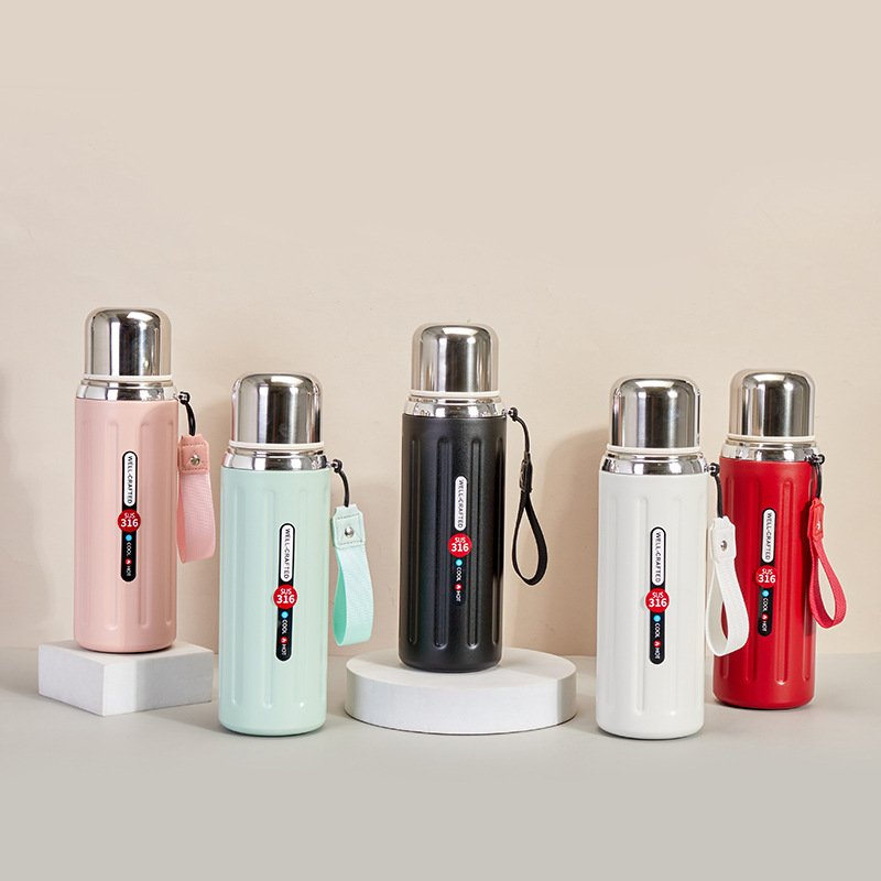 600ml/800ml wide mouth water bottle stainless steel vacuum flask best selling products 2024 travel coffee cup