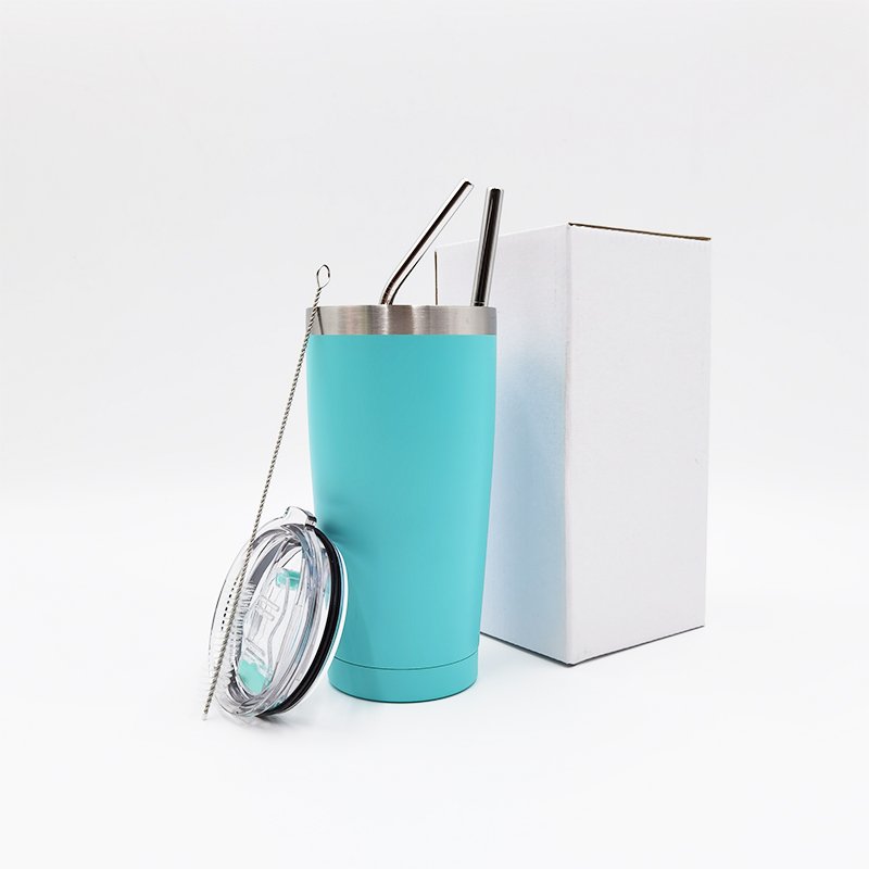 Wholesale High Quality 20oz Double Wall Stainless Steel Tumbler Cups with Lid Custom Size Vacuum Insulated Travel Mugs