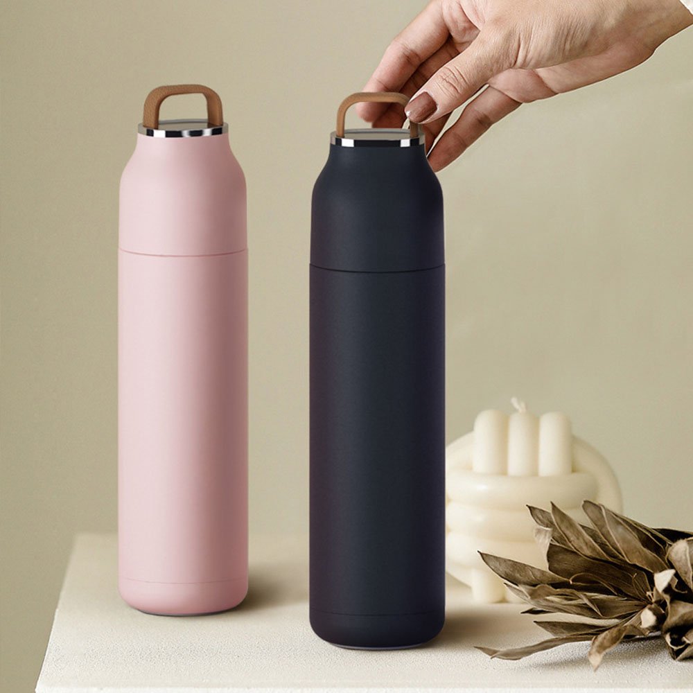 500ml Stainless Steel Thermos Vacuum Flasks, Wholesale Double-wall Portable Sports Camping Large Capacity Mugs