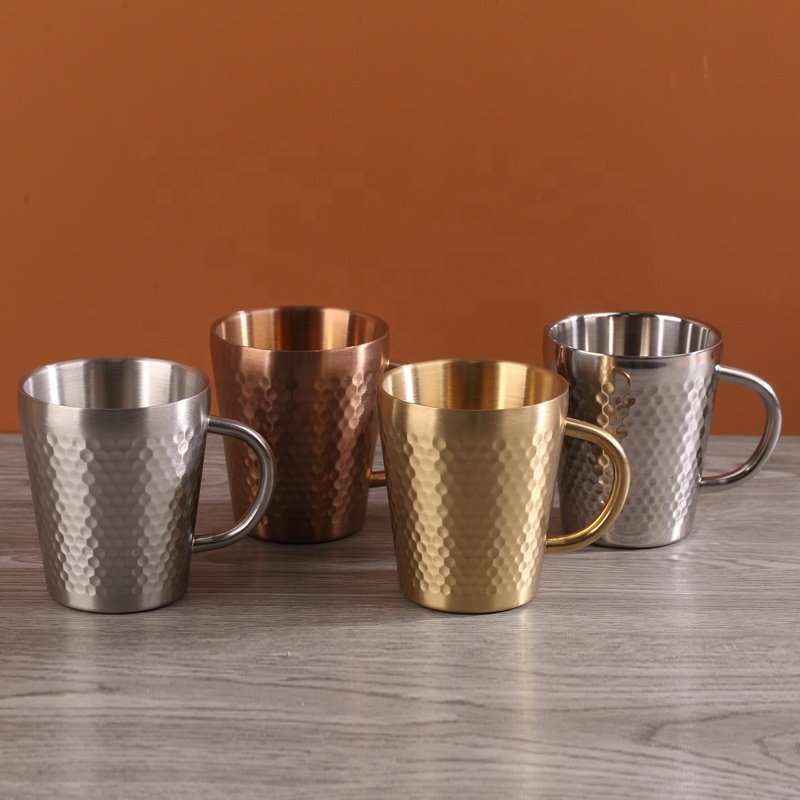 Custom Logo stainless steel 304 mugs pint cup metal mug beer cup drinking mug wholesale 300 ml