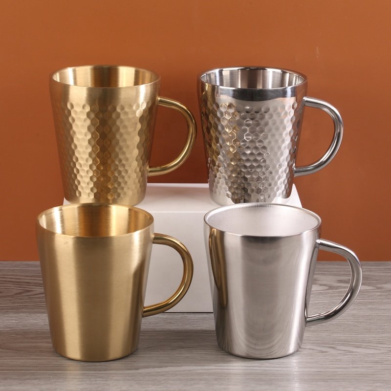 Custom Logo stainless steel 304 mugs pint cup metal mug beer cup drinking mug wholesale 300 ml