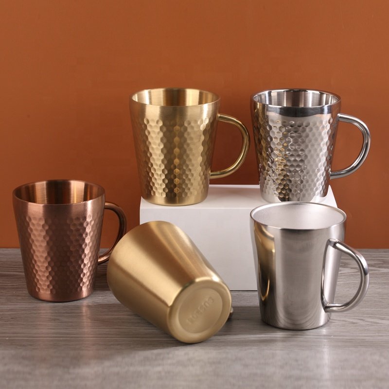 Custom Logo stainless steel 304 mugs pint cup metal mug beer cup drinking mug wholesale 300 ml