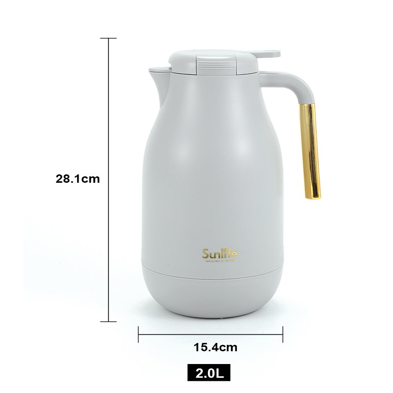 2024 vacuum flask golden supplier pink glass linner 3 color mixed big size high quality thermal jug