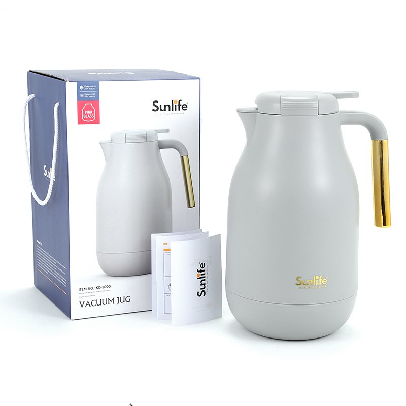 2024 vacuum flask golden supplier pink glass linner 3 color mixed big size high quality thermal jug