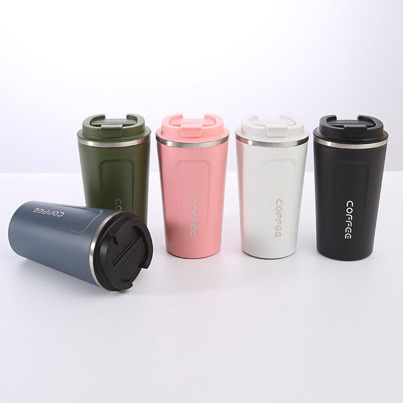 Custom Logo Vacuum Car Tumbler 304 Stainless Steel Insulated Travel Cup Double Wall Tumbler To Go Reusable Coffee Mug with Lid