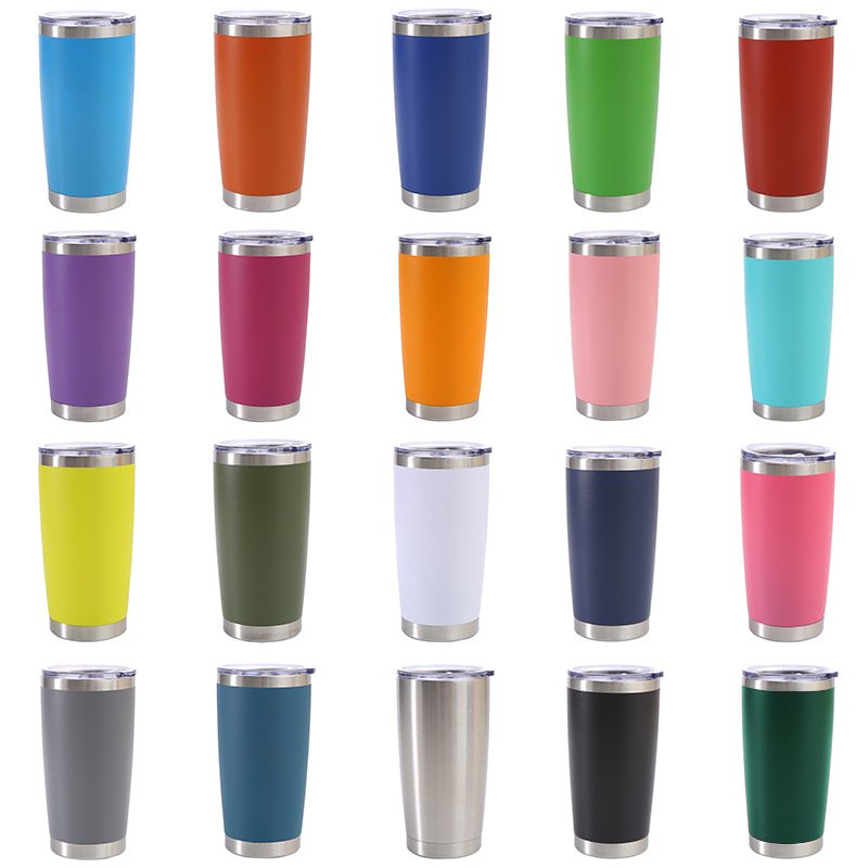 Custom Logo Vacuum Car Tumbler 304 Stainless Steel Insulated Travel Cup Double Wall Tumbler To Go Reusable Coffee Mug with Lid