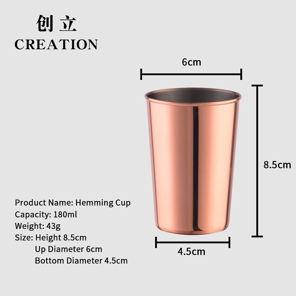 Creation Factory Direct Custom 220ml Black Stainless Steel Monogram Christmas Cup Beer Mugs
