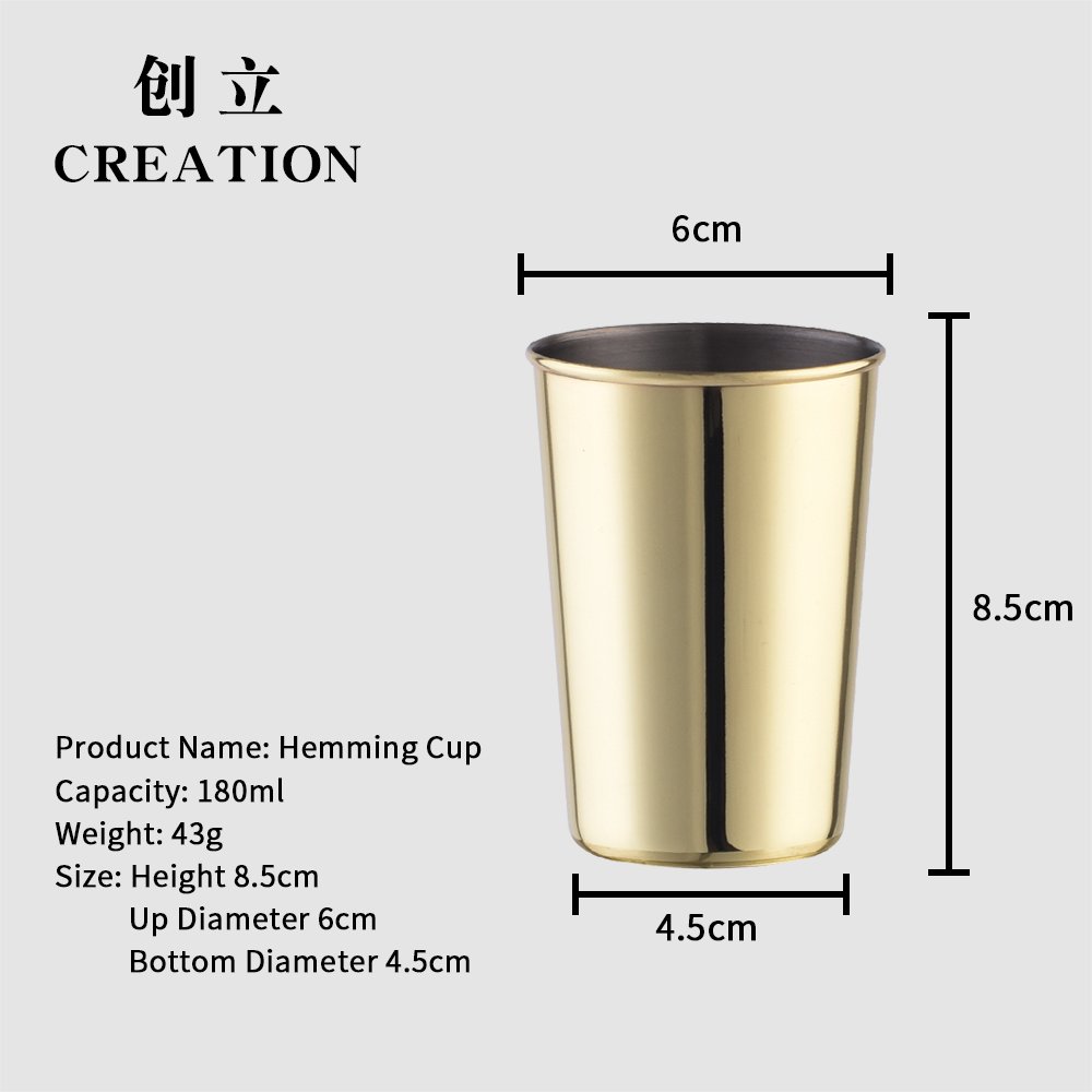 Creation Factory Direct Custom 220ml Black Stainless Steel Monogram Christmas Cup Beer Mugs