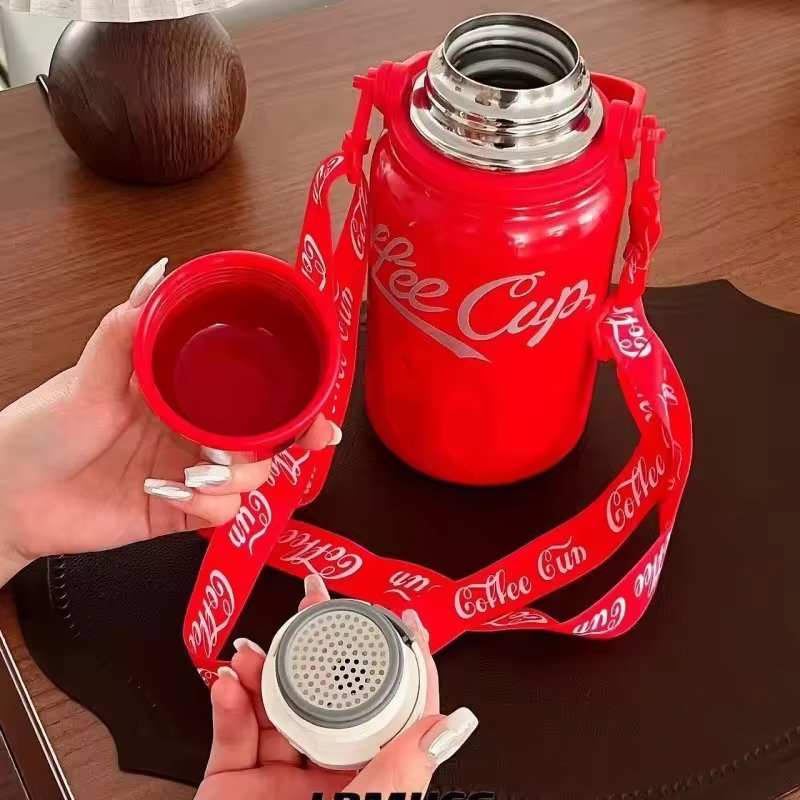 2024 Large Capacity 800ml/1200 Double Wall Vacuum Flask 316 Stainless Steel Fashionable Outdoor Portable Kettle