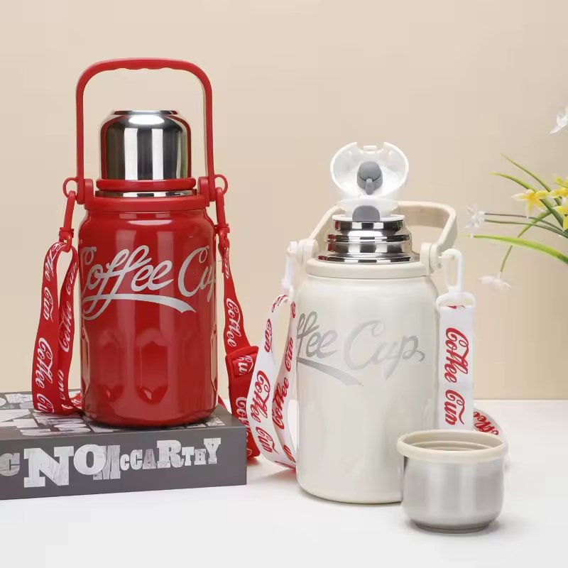 2024 Large Capacity 800ml/1200 Double Wall Vacuum Flask 316 Stainless Steel Fashionable Outdoor Portable Kettle