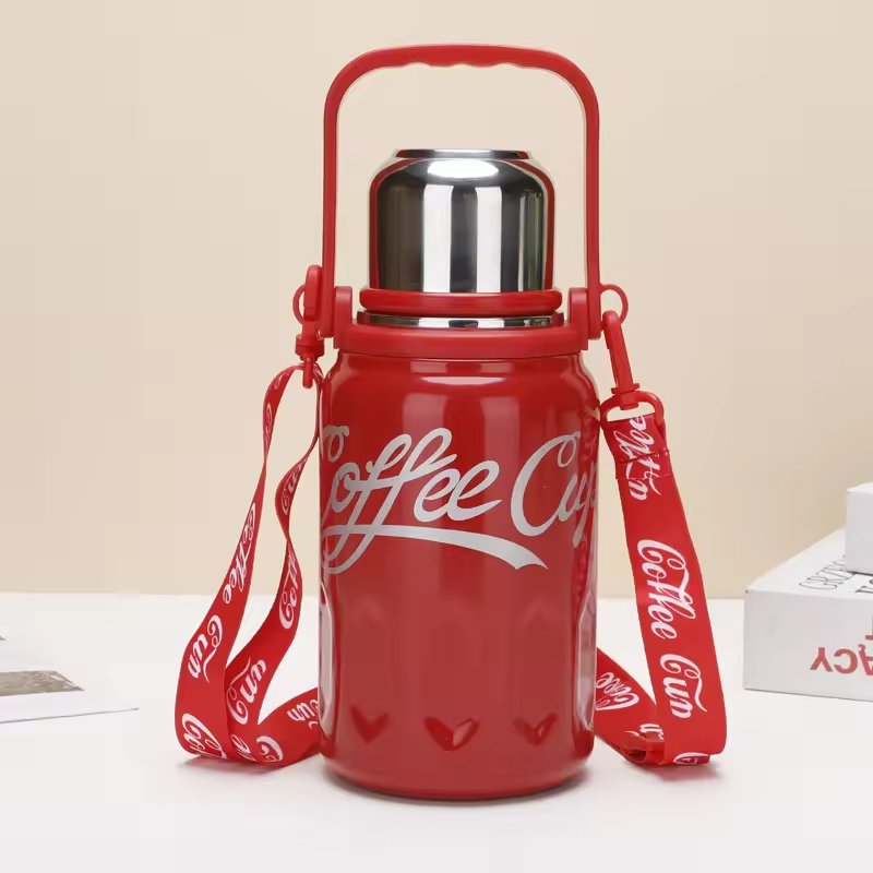 2024 Large Capacity 800ml/1200 Double Wall Vacuum Flask 316 Stainless Steel Fashionable Outdoor Portable Kettle