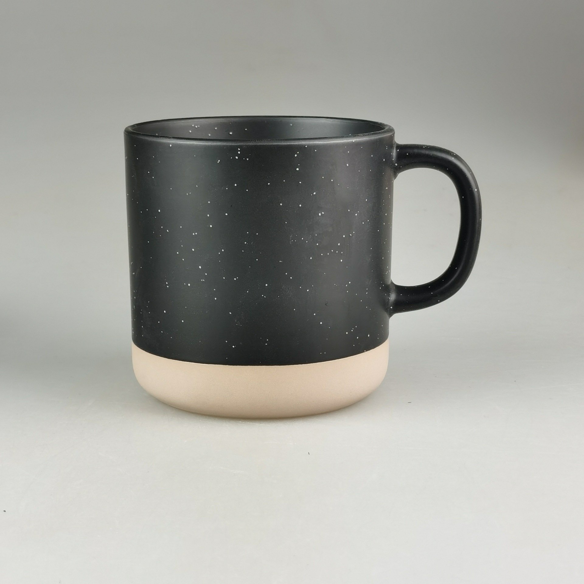 Custom Two Color Combination Ceramic Tea Cup Speckled Coffee Ceramic Mug
