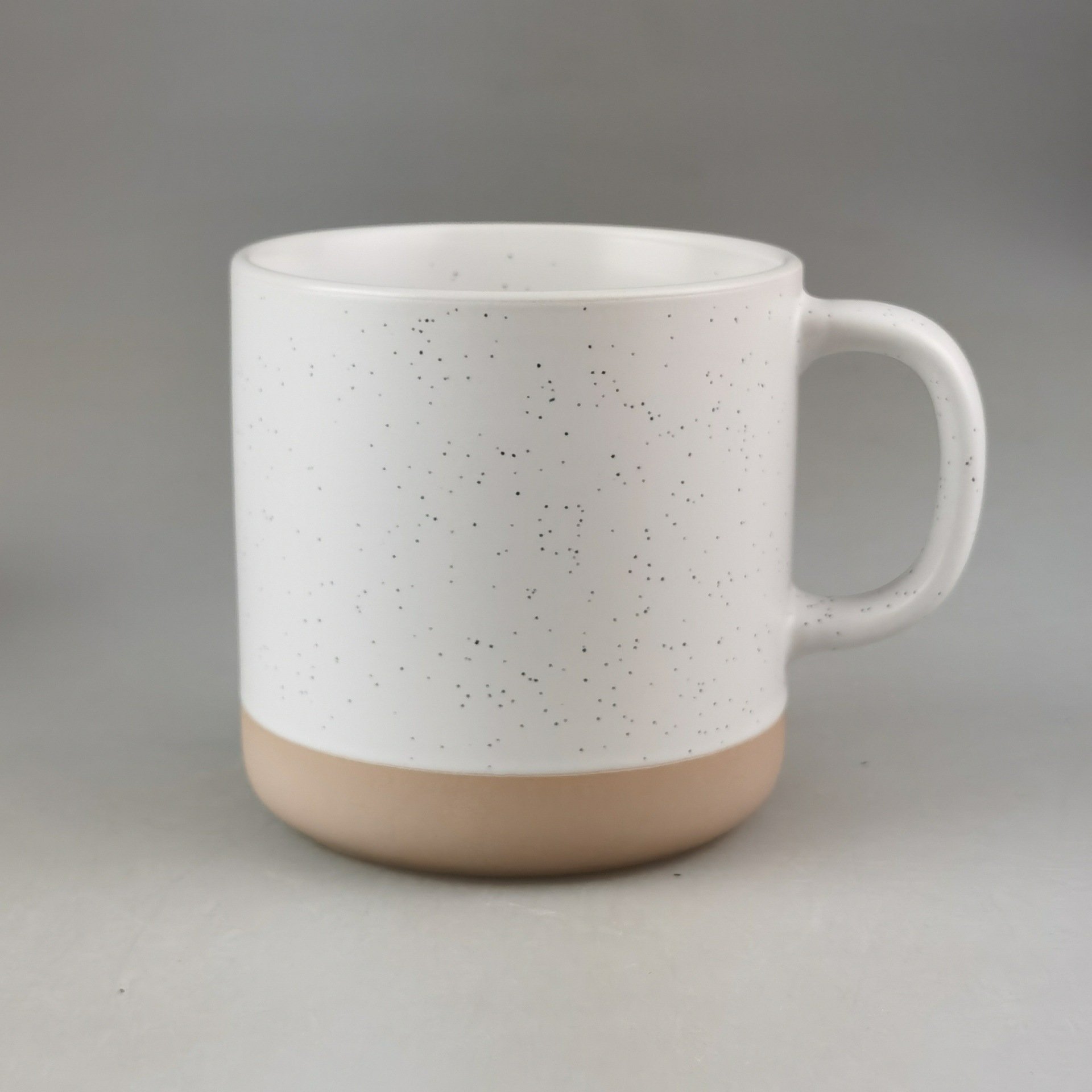 Custom Two Color Combination Ceramic Tea Cup Speckled Coffee Ceramic Mug