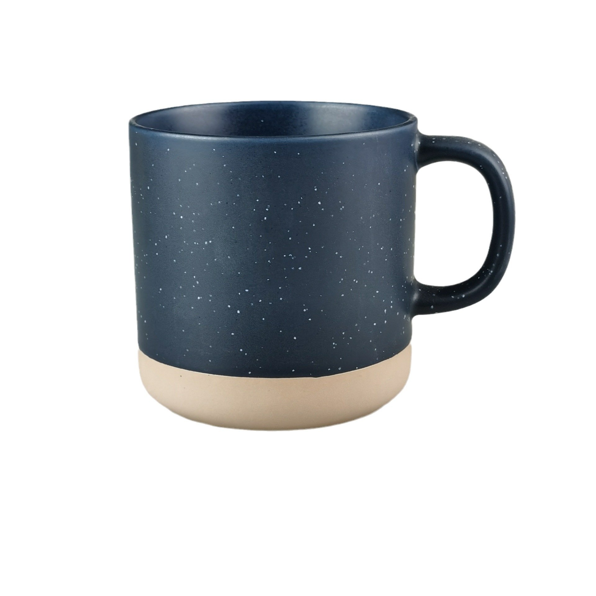 Custom Two Color Combination Ceramic Tea Cup Speckled Coffee Ceramic Mug