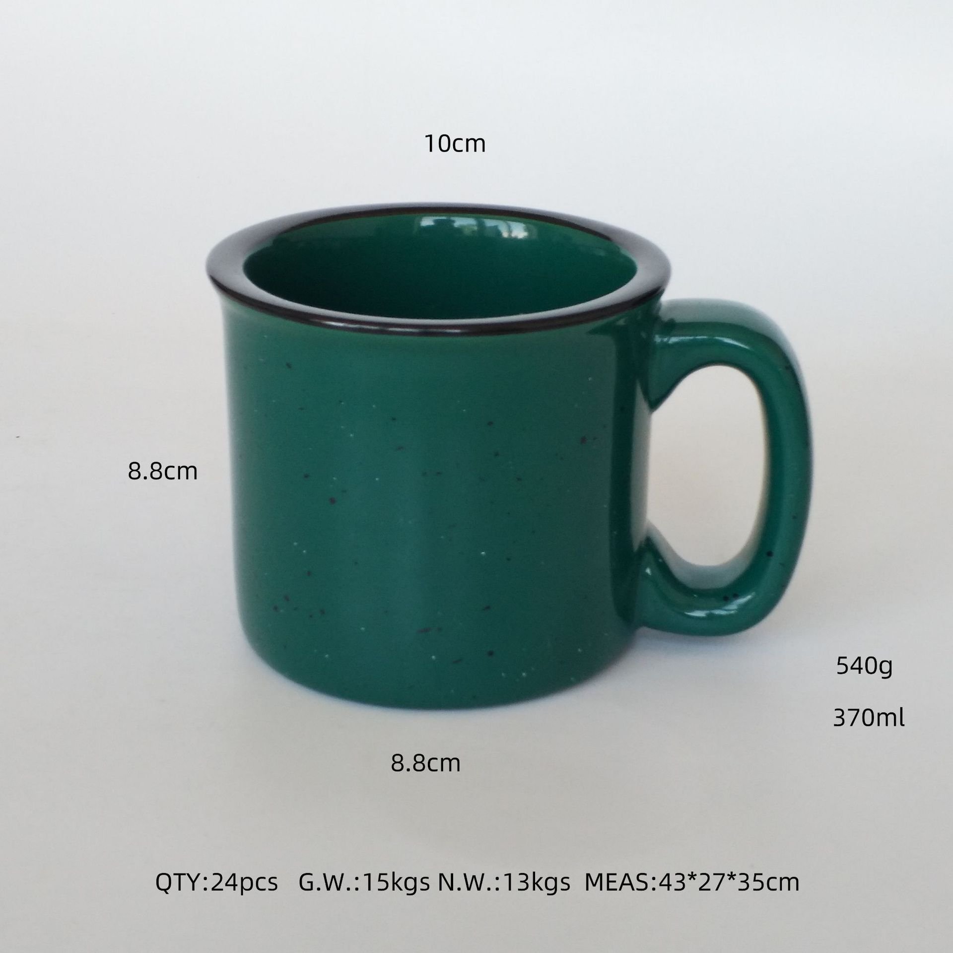 Custom Two Color Combination Ceramic Tea Cup Speckled Coffee Ceramic Mug