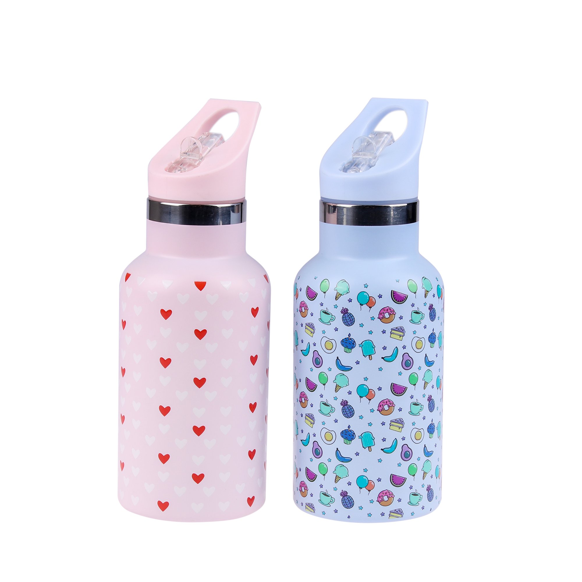 custom logo double wall stainless steel kids water bottle vacuum water bottle colorful kids water tumbler with straw