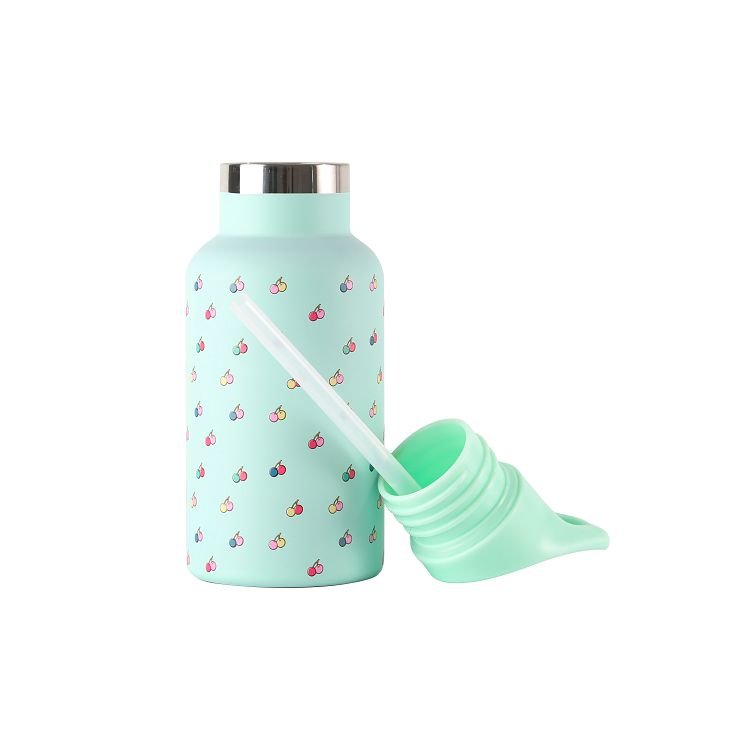 custom logo double wall stainless steel kids water bottle vacuum water bottle colorful kids water tumbler with straw