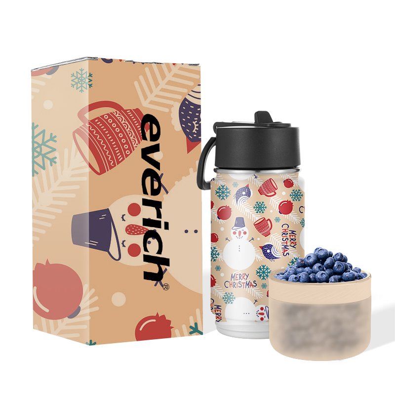 14oz 18oz Kids Plastic Water Bottle Straw Drinking Children BPA Free Kids Drink School Cute Pattern Water Bottle