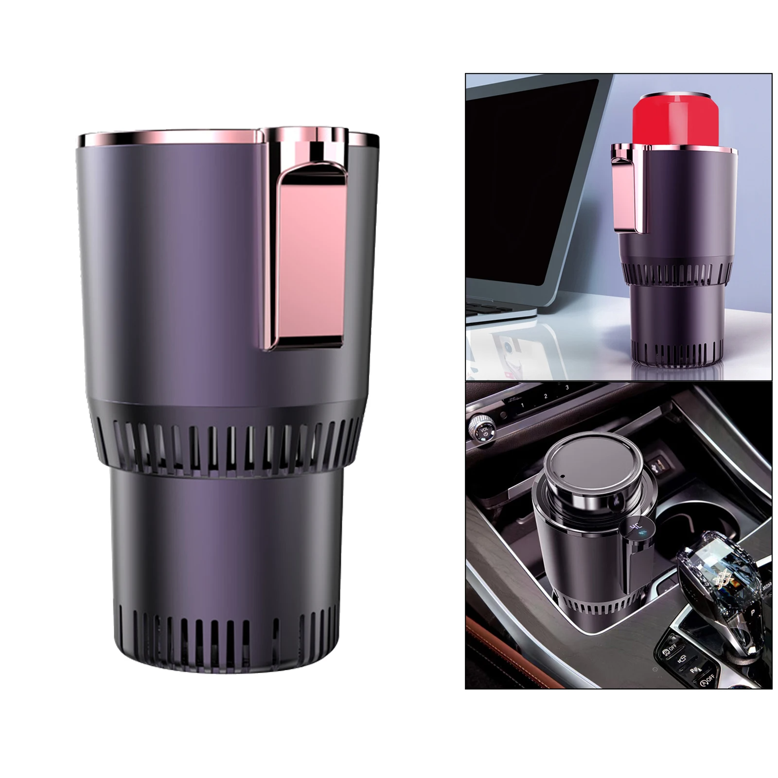 Smart Car 2-In-1 Hot And Cold Cup Drinks Holder Home Fast Refrigeration Cooling/Heating Mini Touch Screen Beverage Mug Drink Can