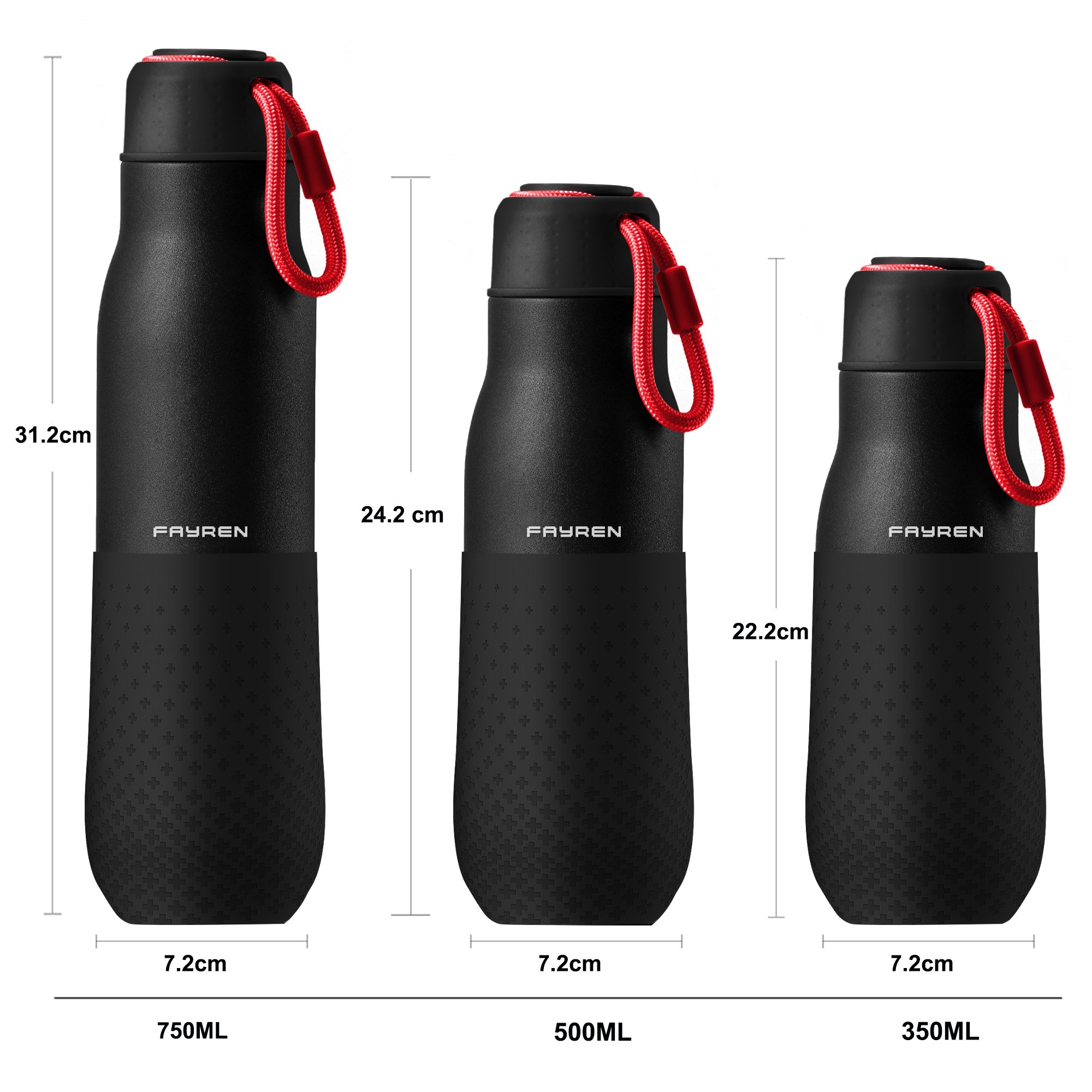 insulated drinking water bottles vacuum steel double walled drinking bottle stainless steel 350 ml waterbottle with sleeve