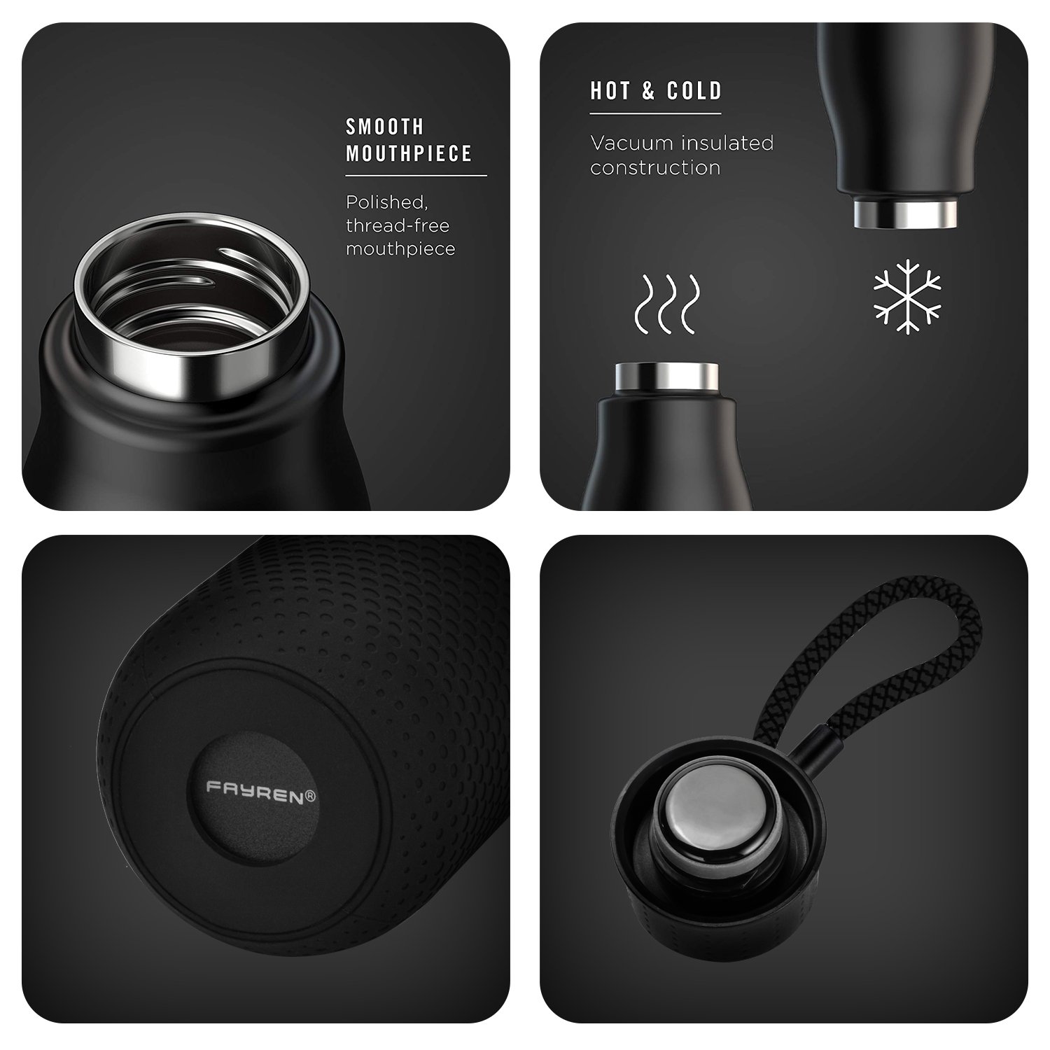 insulated drinking water bottles vacuum steel double walled drinking bottle stainless steel 350 ml waterbottle with sleeve