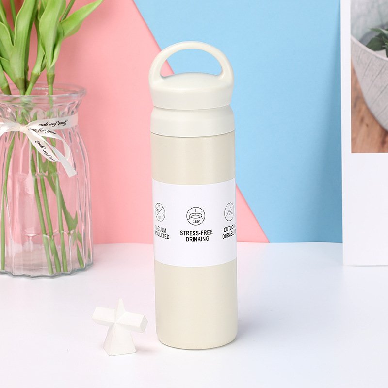 Portable Double Wall Vacuum Flask Stainless Steel Thermal Cup
