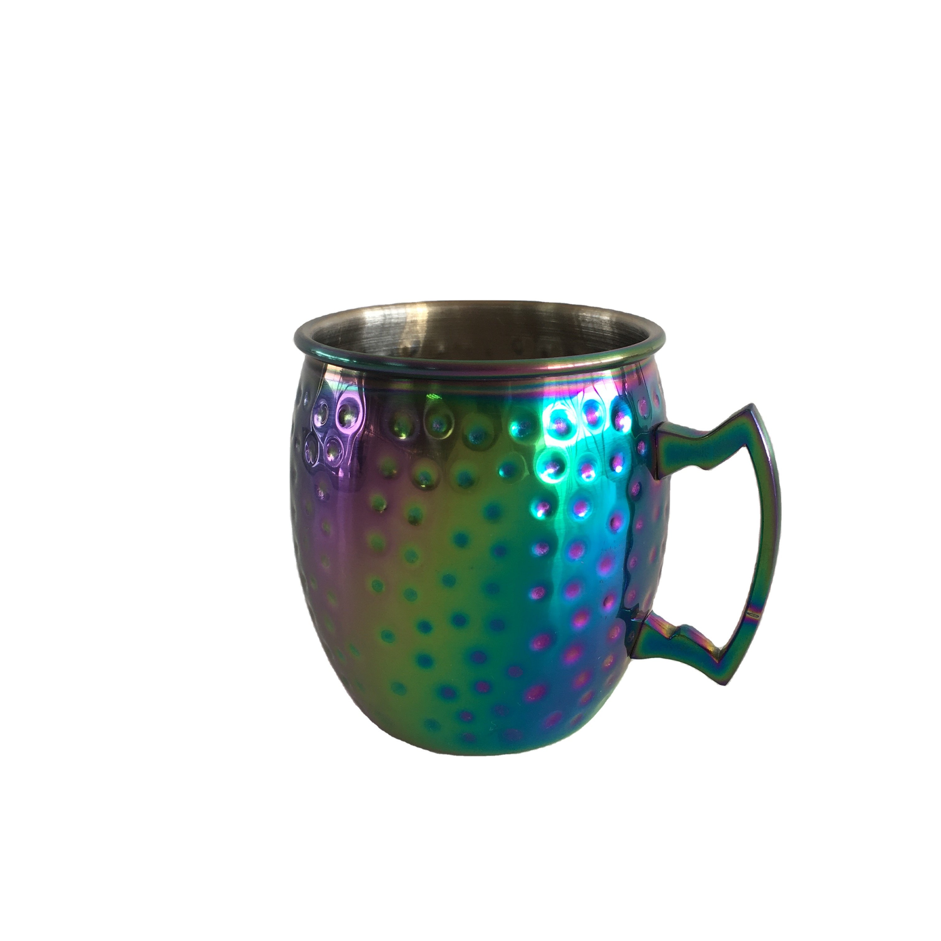 Wholesale Stainless Steel Engraved Brass Plated Wine Wedding Party Beer Cocktail Hammered Cup Moscow Mule Copper Mug