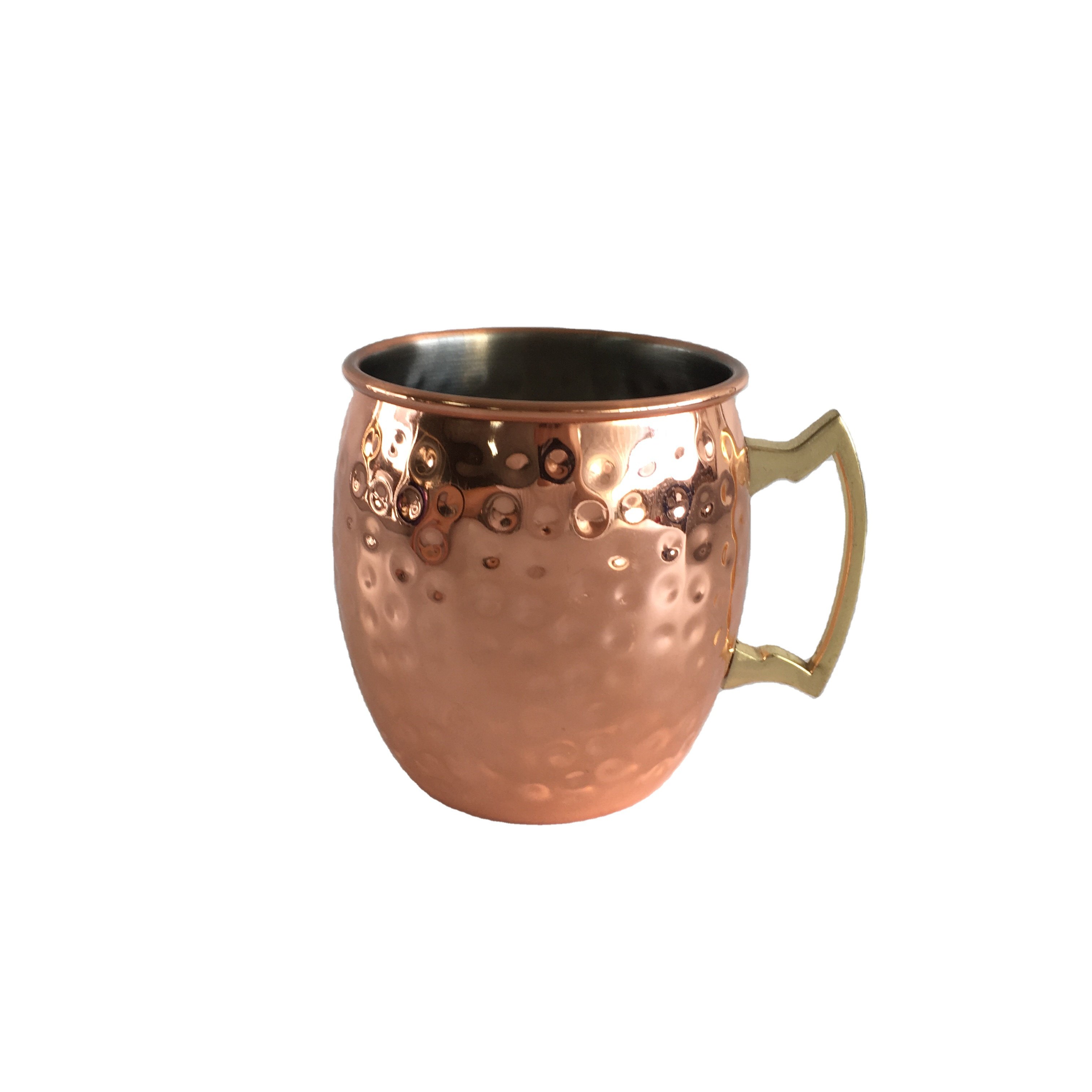 Wholesale Stainless Steel Engraved Brass Plated Wine Wedding Party Beer Cocktail Hammered Cup Moscow Mule Copper Mug