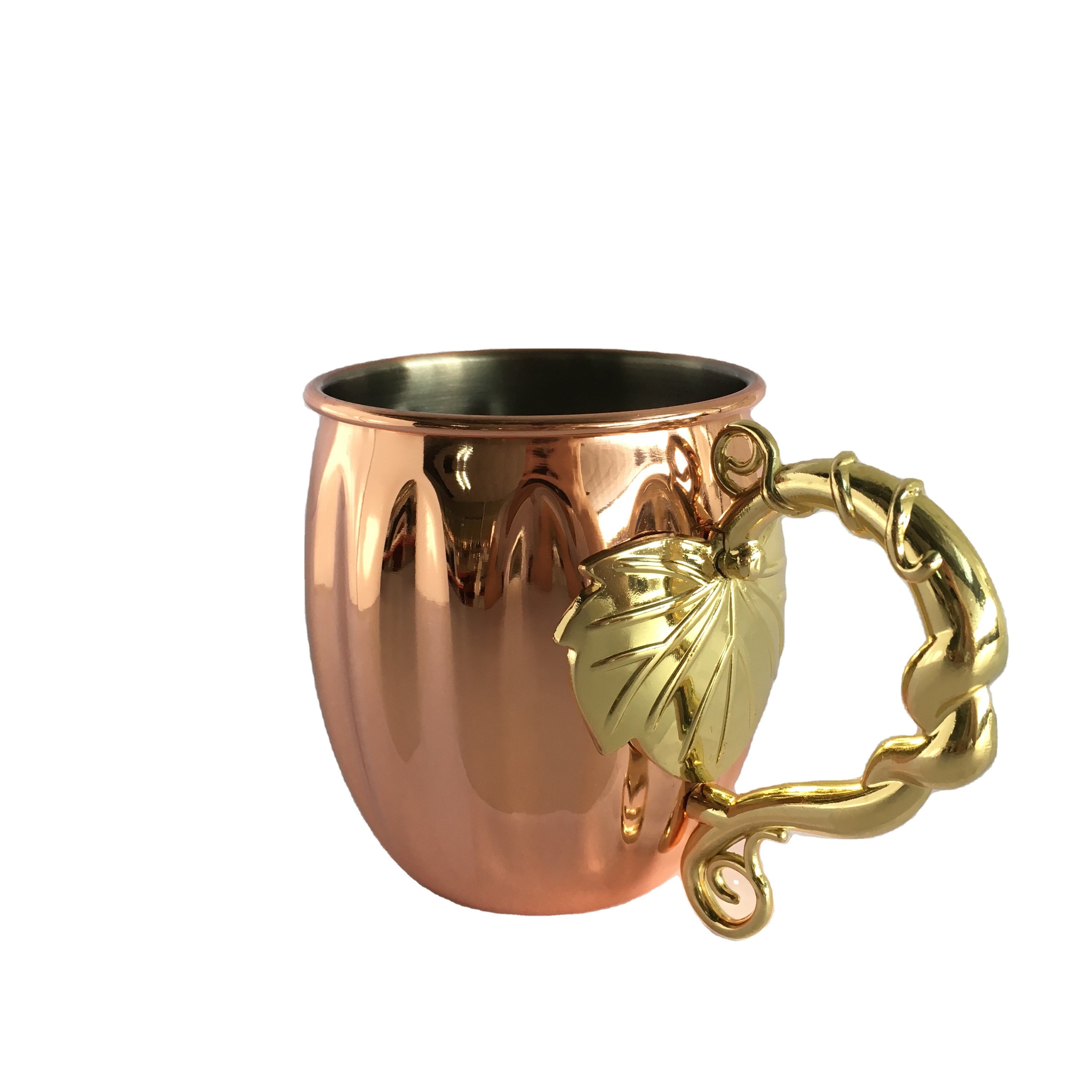 Wholesale Stainless Steel Engraved Brass Plated Wine Wedding Party Beer Cocktail Hammered Cup Moscow Mule Copper Mug
