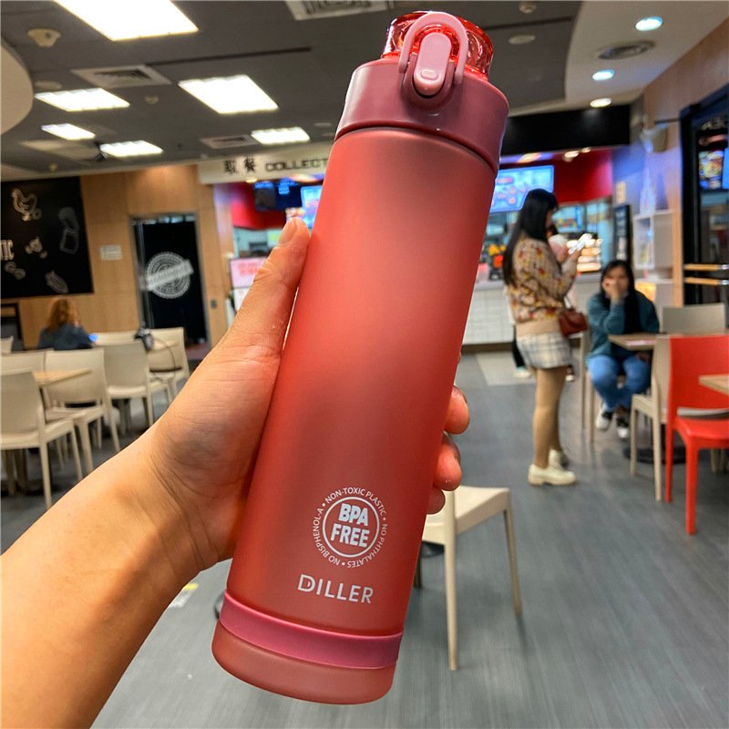 Custom Logo Leakproof 850ml Frosted Sports Bpa Free Tritan Motivational Sports Water Bottles with Straw for Kids