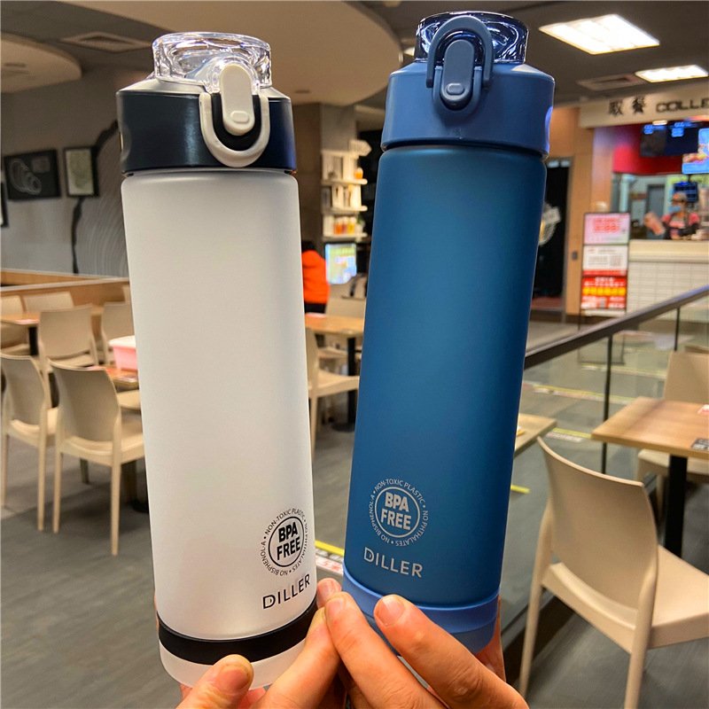 Custom Logo Leakproof 850ml Frosted Sports Bpa Free Tritan Motivational Sports Water Bottles with Straw for Kids
