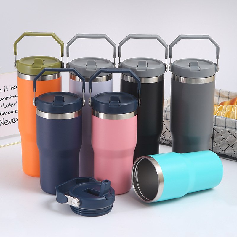 30oz Double Wall Stainless Steel Vacuum Flask Portable Coffee Thermos Cup With Lid