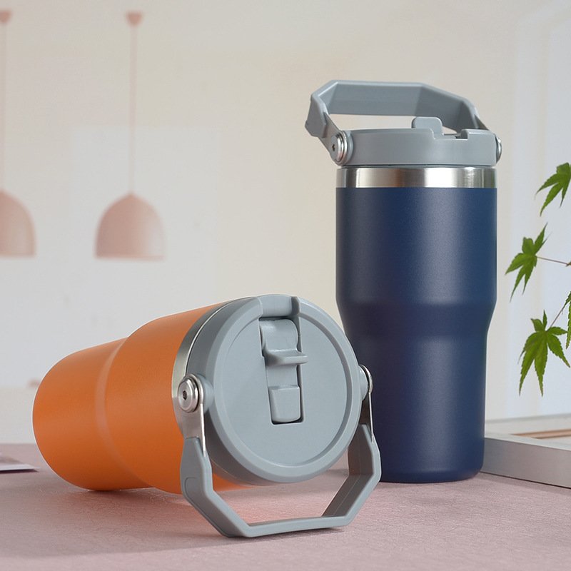 30oz Double Wall Stainless Steel Vacuum Flask Portable Coffee Thermos Cup With Lid